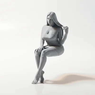 Mô hình 3D Bức Tượng Quý Cô Đang Ngồi (Seated Lady Figurine)