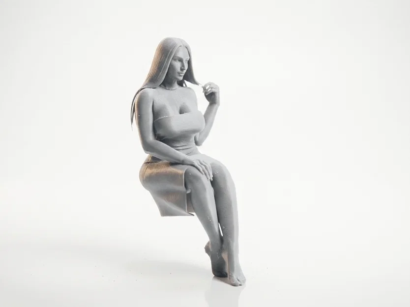 Mô hình 3D Bức Tượng Quý Cô Đang Ngồi (Seated Lady Figurine) - Image 2