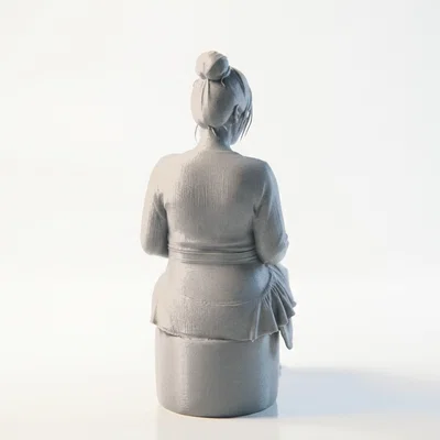 Mô hình tượng nữ ngồi thanh lịch - File in 3D nghệ thuật