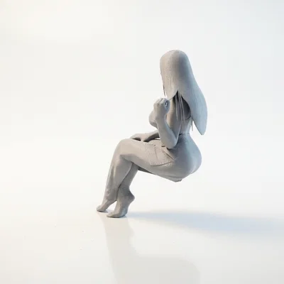 Mô hình 3D Bức Tượng Quý Cô Đang Ngồi (Seated Lady Figurine)