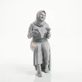 Mô hình tượng nữ đội khăn Hijab ngồi - Tệp in 3D nghệ thuật - Thumbnail 2