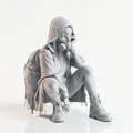 Tượng 3D Cô Gái Mặc Hoodie Đeo Khẩu Trang - File In 3D Độc Đáo - Thumbnail 2
