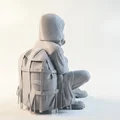 Tượng 3D Cô Gái Mặc Hoodie Đeo Khẩu Trang - File In 3D Độc Đáo - Thumbnail 3
