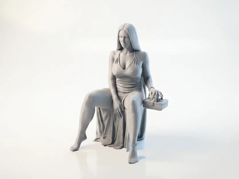 Mô hình tượng quý cô thanh lịch đang ngồi 3D có thể in được - Image 1