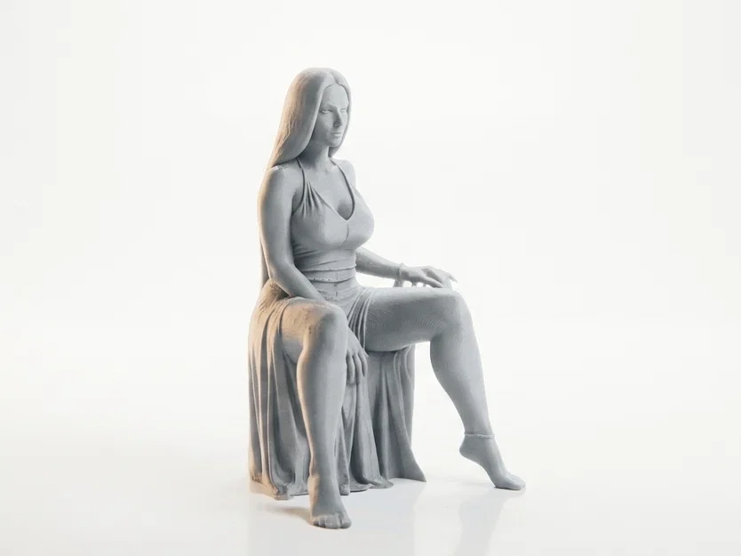Mô hình tượng quý cô thanh lịch đang ngồi 3D có thể in được - Image 2
