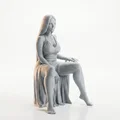 Mô hình tượng quý cô thanh lịch đang ngồi 3D có thể in được - Thumbnail 2