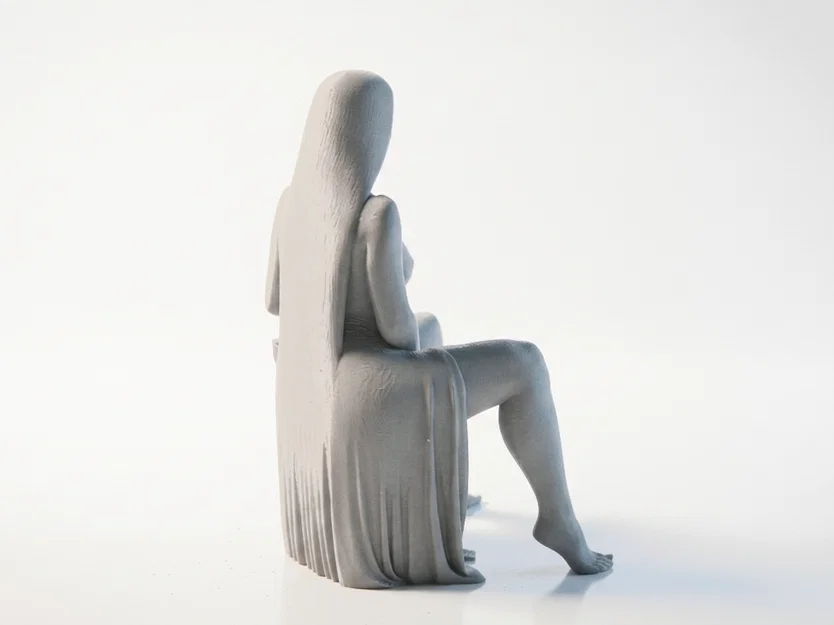 Mô hình tượng quý cô thanh lịch đang ngồi 3D có thể in được - Image 3