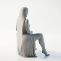 Mô hình tượng quý cô thanh lịch đang ngồi 3D có thể in được - Thumbnail 3