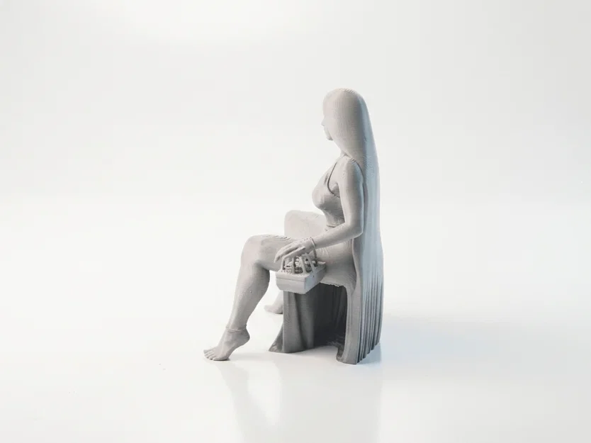 Mô hình tượng quý cô thanh lịch đang ngồi 3D có thể in được - Image 4