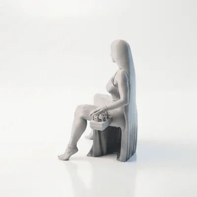 Mô hình tượng quý cô thanh lịch đang ngồi 3D có thể in được
