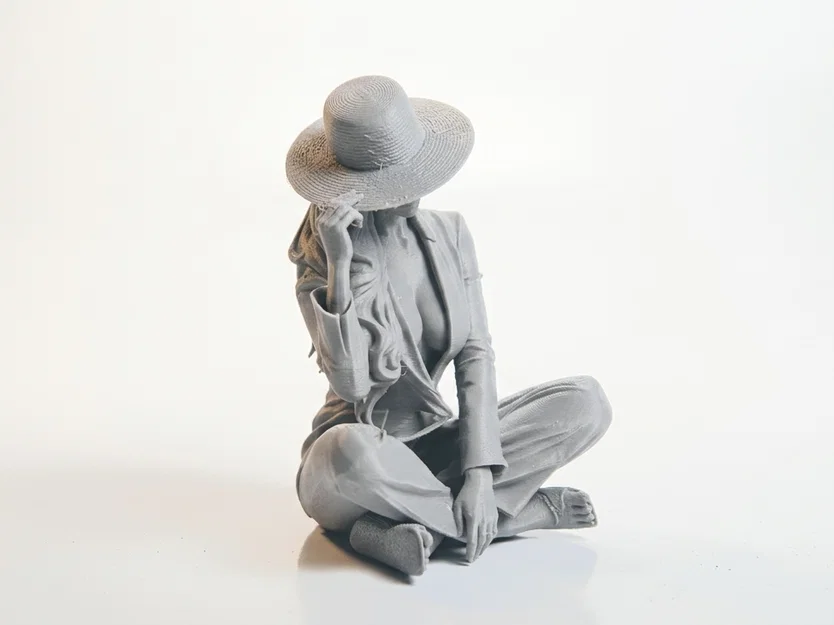 Mô hình tượng quý cô đội mũ - Tượng 3D in nghệ thuật cho phái đẹp - Image 2