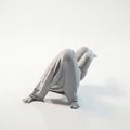 Mô hình 3D điêu khắc nữ tu Sat Nun - Tượng trang trí nghệ thuật - Thumbnail 4