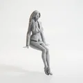 Mô hình 3D nữ nhân viên văn phòng ngồi làm việc (Sat Office Girl) - Thumbnail 2