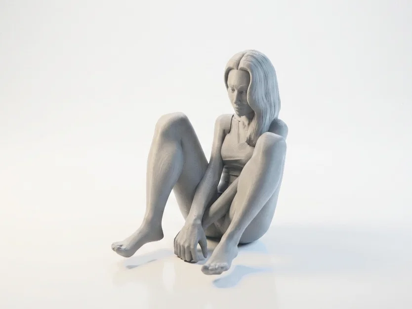 Mô hình tượng nữ nghệ thuật đang ngồi - File 3D in ấn - Image 1