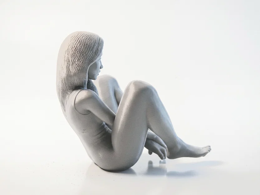 Mô hình tượng nữ nghệ thuật đang ngồi - File 3D in ấn - Image 3