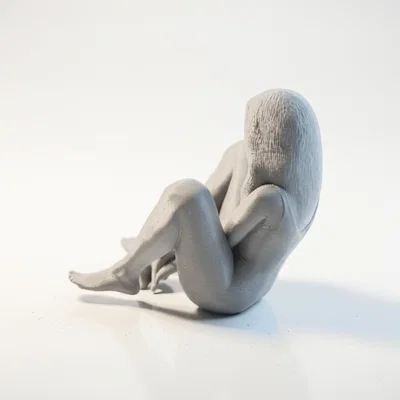 Mô hình tượng nữ nghệ thuật đang ngồi - File 3D in ấn
