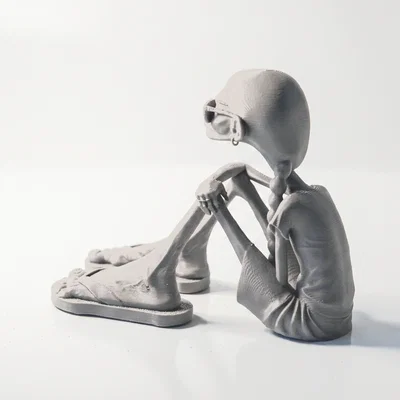 Mô hình 3D Cụ Bà Đang Ngồi (Sat Old Lady Figure) - File STL chất lượng cao