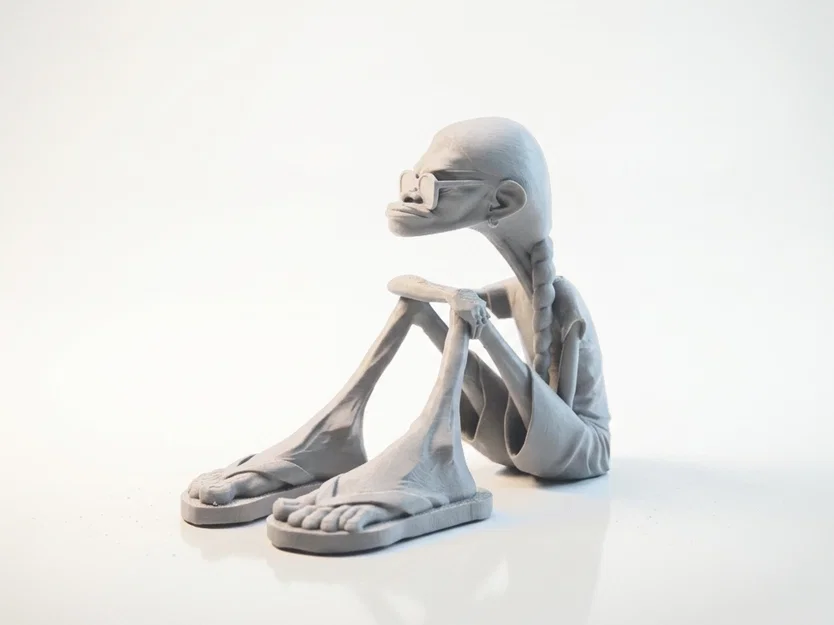 Mô hình 3D Cụ Bà Đang Ngồi (Sat Old Lady Figure) - File STL chất lượng cao - Image 2