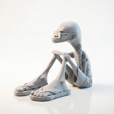 Mô hình 3D Cụ Bà Đang Ngồi (Sat Old Lady Figure) - File STL chất lượng cao