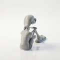 Mô hình 3D Cụ Bà Đang Ngồi (Sat Old Lady Figure) - File STL chất lượng cao - Thumbnail 4