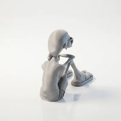 Mô hình 3D Cụ Bà Đang Ngồi (Sat Old Lady Figure) - File STL chất lượng cao