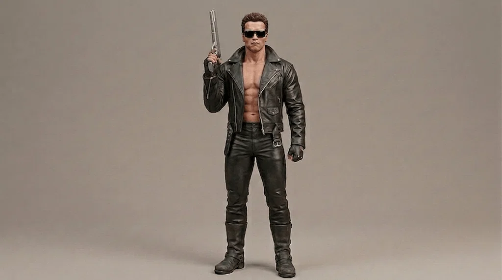 Mô hình 3D The Terminator T-800 phiên bản áo da đen 1984 đầy đẳng cấp - Image 1