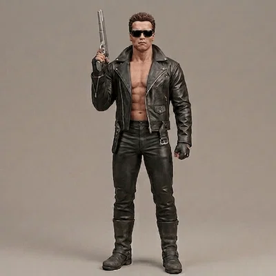 Mô hình 3D The Terminator T-800 phiên bản áo da đen 1984 đầy đẳng cấp