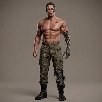 Mô hình 3D T-800 Battle Scars 1984 cho tín đồ Terminator