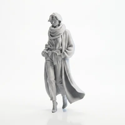 Mô hình tượng cô gái quàng khăn Scarf Lady - In 3D chuyên nghiệp