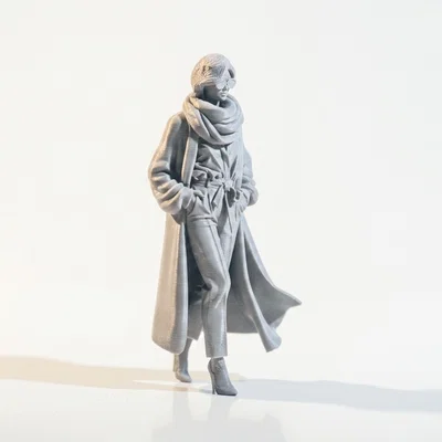 Mô hình tượng cô gái quàng khăn Scarf Lady - In 3D chuyên nghiệp