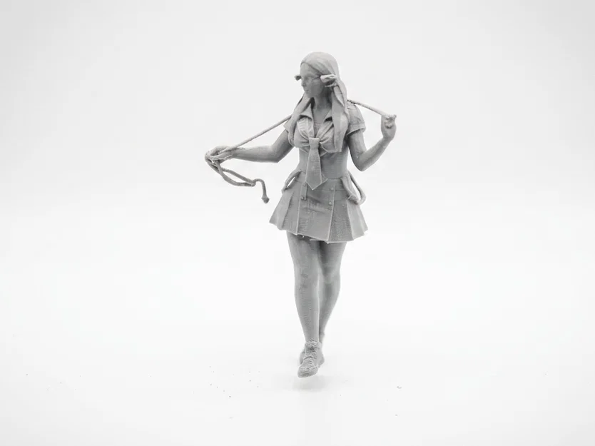 Mô hình 3D Nữ sinh múa ruy băng đầy quyến rũ - Image 1