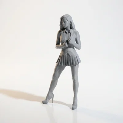 Mô hình nhân vật nữ sinh 3D Printable