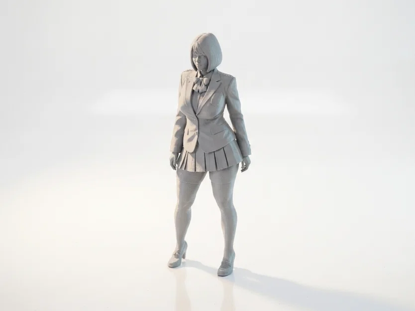 Mô hình tượng nữ sinh 3D Printable (File STL) - Image 1