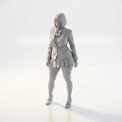 Mô hình tượng nữ sinh 3D Printable (File STL)