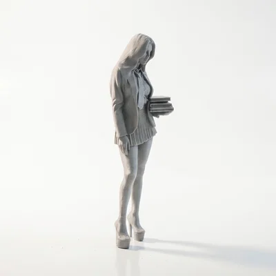 Mô hình nhân vật nữ học sinh 3D Printable