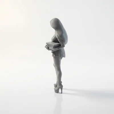 Mô hình nhân vật nữ học sinh 3D Printable