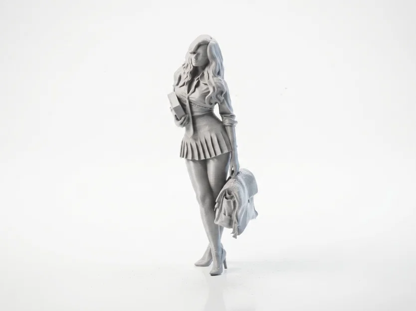 Mô Hình Nhân Vật Nữ Nữ Sinh - File 3D In Ấn Độ Chi Tiết - Image 1