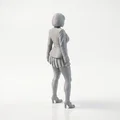 Mô hình nhân vật nữ học sinh 3D có thể in ấn - Thumbnail 3