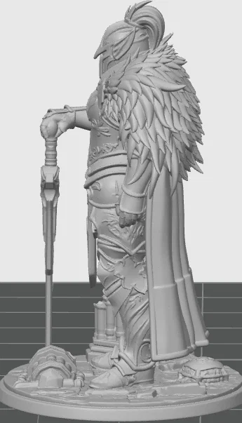 Mô hình tượng hiệp sĩ mặc giáp 3D - Phụ kiện sa bàn Fantasy đẳng cấp - Image 2