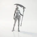 Mô hình Nữ Chiến Binh Cầm Lưỡi Hái - File 3D In Ấn Độ Chi Tiết Cao - Thumbnail 1