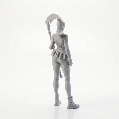 Mô hình Nữ Chiến Binh Cầm Lưỡi Hái - File 3D In Ấn Độ Chi Tiết Cao