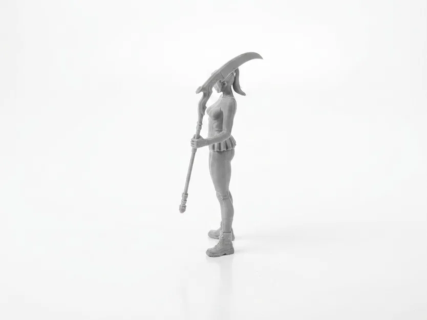 Mô hình Nữ Chiến Binh Cầm Lưỡi Hái - File 3D In Ấn Độ Chi Tiết Cao - Image 4
