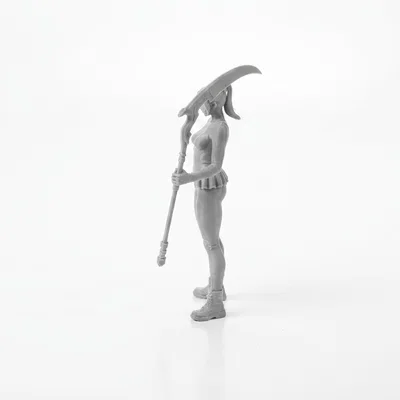 Mô hình Nữ Chiến Binh Cầm Lưỡi Hái - File 3D In Ấn Độ Chi Tiết Cao