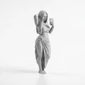Tượng Nghệ Thuật Phụ Nữ Đội Mũ Trùm Đầu - Mô Hình In 3D Độc Đáo - Thumbnail 2