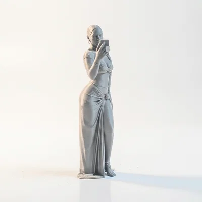 Mô hình tượng nữ Selfie Baddie - File in 3D