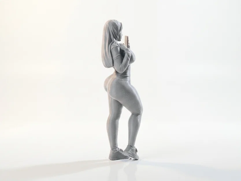 Mô hình 3D Selfie Lady - Tượng nữ phong cách Streetwear - Image 3