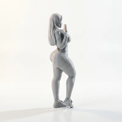 Mô hình 3D Selfie Lady - Tượng nữ phong cách Streetwear