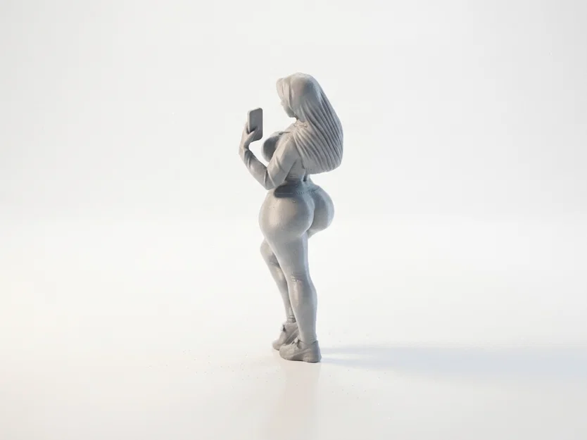 Mô hình 3D Selfie Lady - Tượng nữ phong cách Streetwear - Image 4