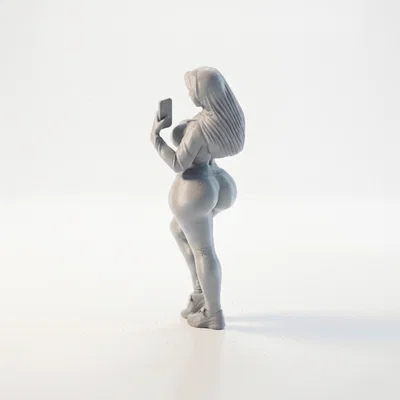 Mô hình 3D Selfie Lady - Tượng nữ phong cách Streetwear