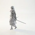 Mô hình 3D Nữ Sát Thủ Đeo Khăn Choàng Có Thể In Ấn - Thumbnail 1